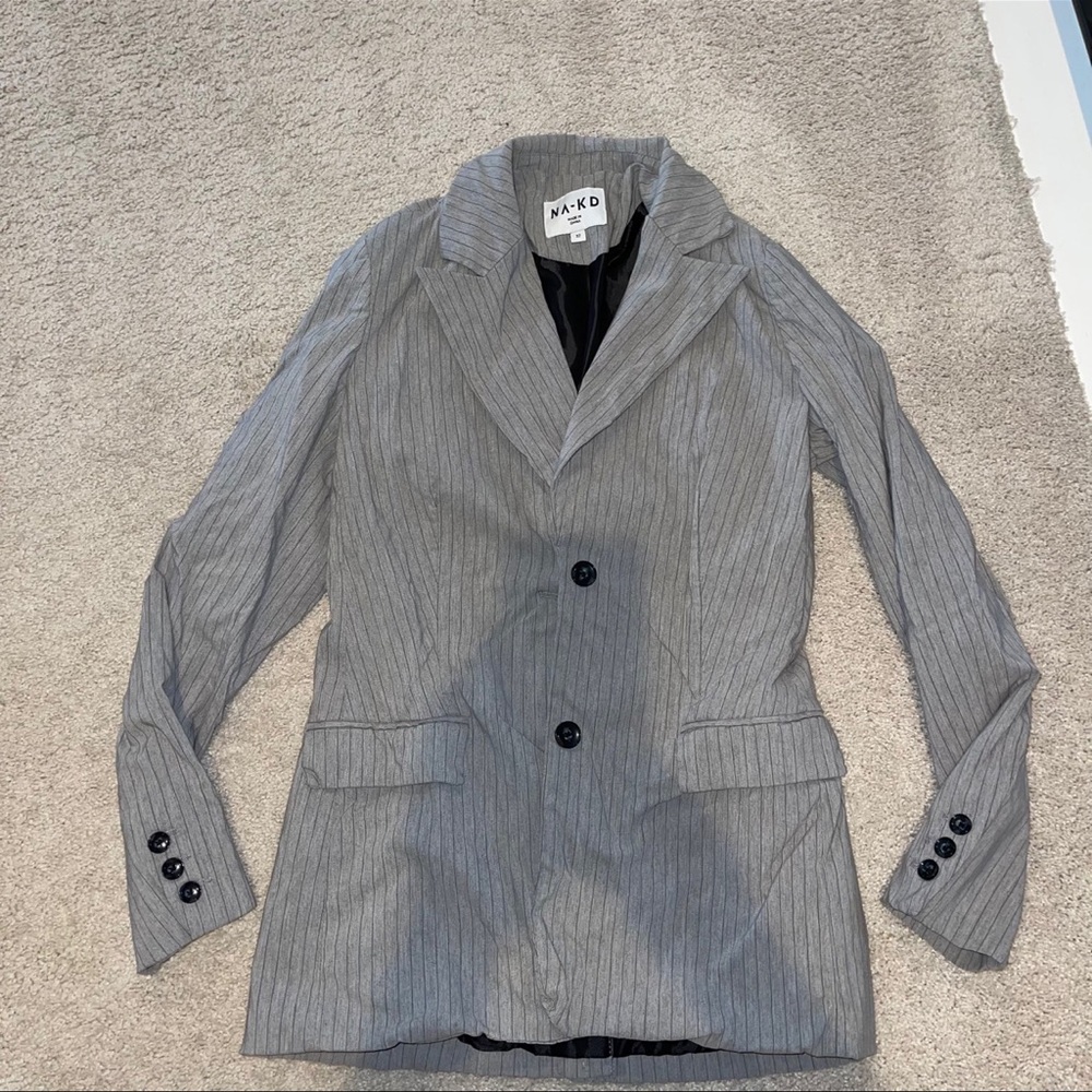 na-kd pinstripe blazer